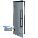 HARVIA Saunat�r Grauglas 8 mm ESG Holzrahmen Schwarz