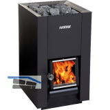 HARVIA Saunaofen holzbefeuert Linear 18 compact 14,3 kW Stahl schwarz