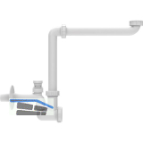 SOLIDO 5/4" x 32 mm Raumspar-M�belsiphon HL137N-BV mit Bel�ftungsventil