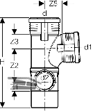 Geberit Silent-PP Eckabzw. 110/110/75 li